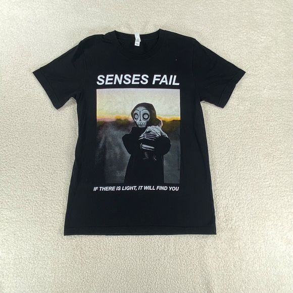Canvas Senses Fail If‎ There Is Light, It Will Find You Adult Black T-Shirt Sz M - Picture 1 of 9
